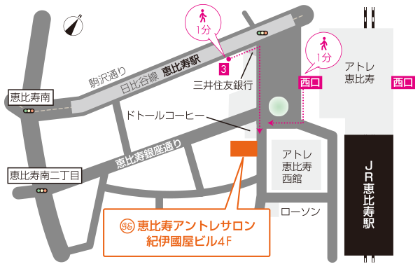 アクセス｜恵比寿アントレサロン