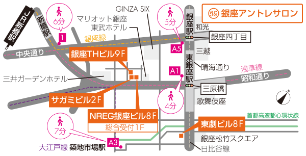 銀座アントレサロン地図
