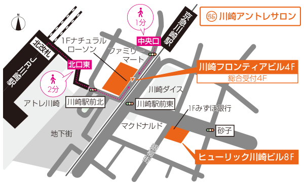 川崎アントレサロン地図