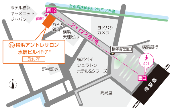 横浜アントレサロン地図