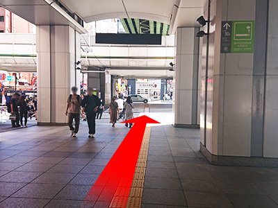 JR「秋葉原駅」からのルート 道順1の写真