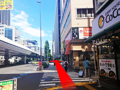 JR「秋葉原駅」からのルート 道順3の写真