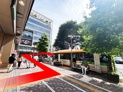 JR恵比寿駅からのルート 道順3の写真
