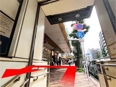 日比谷線恵比寿駅からのルート 道順2の写真