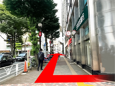 日比谷線恵比寿駅からのルート 道順4の写真