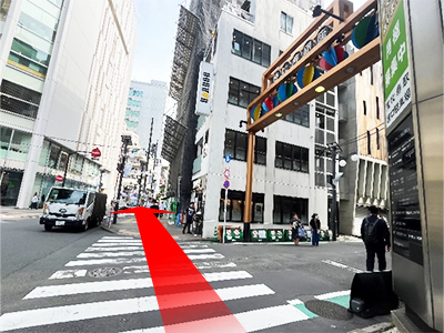 日比谷線恵比寿駅からのルート 道順5の写真