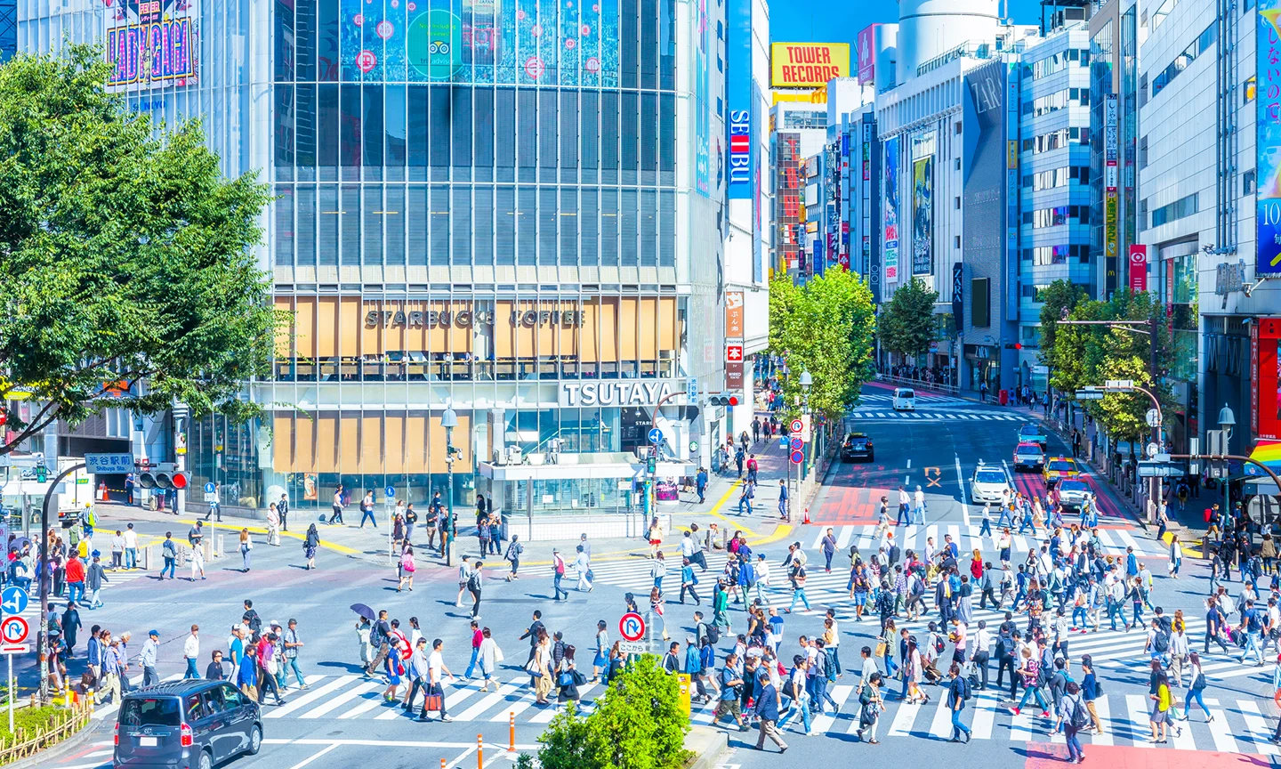 渋谷駅周辺の街並み