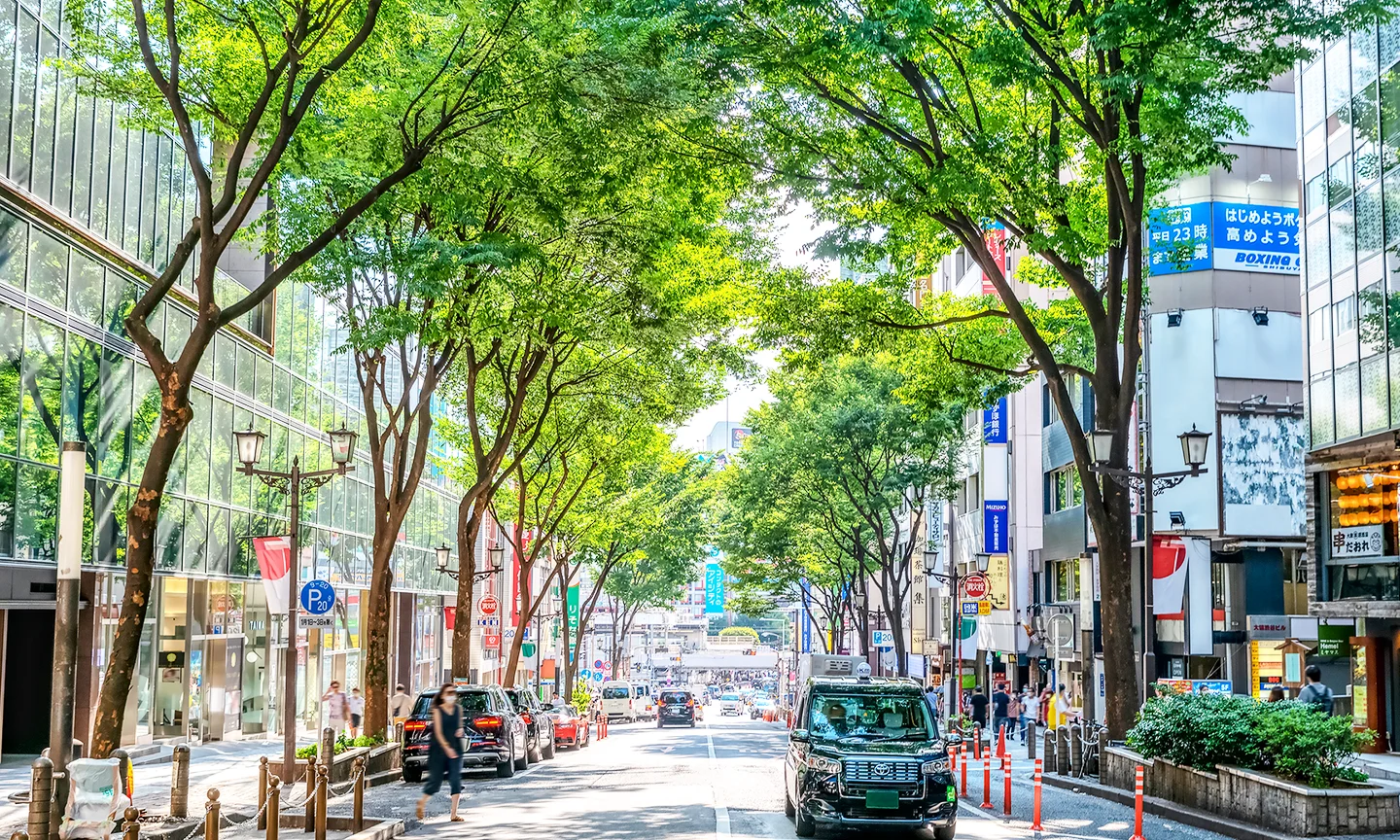渋谷駅周辺の街並み
