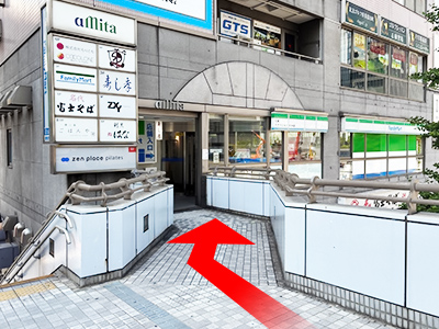 田町駅からのルート 道順4の写真