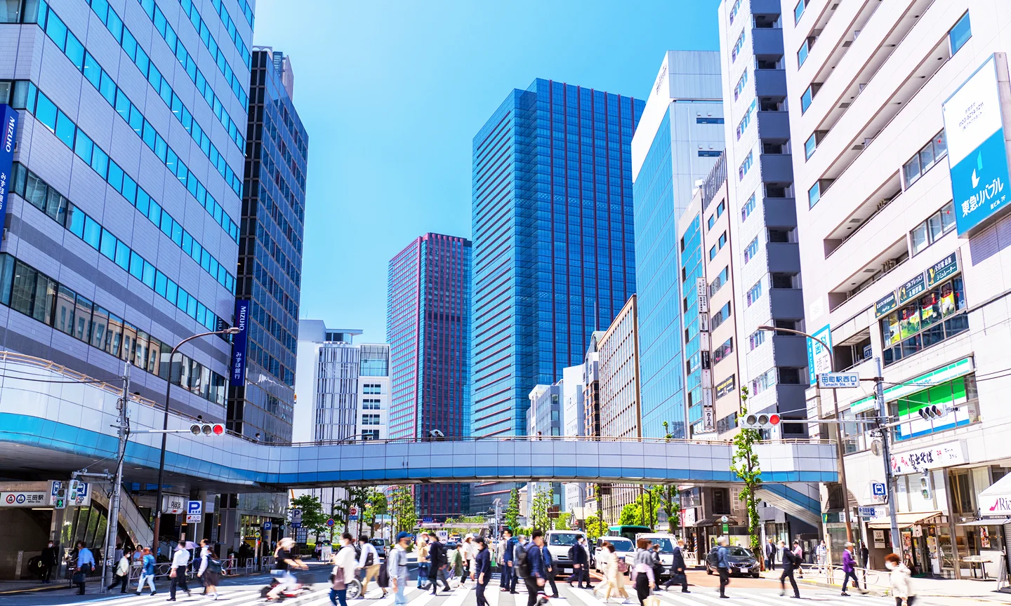 田町駅周辺の街並み