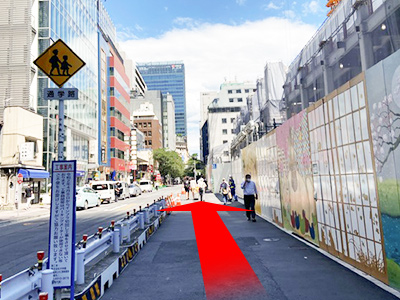 東京駅からのルート 道順4の写真