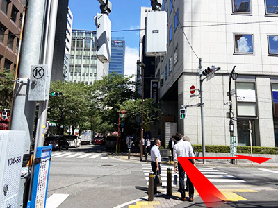 東京駅からのルート 道順5の写真