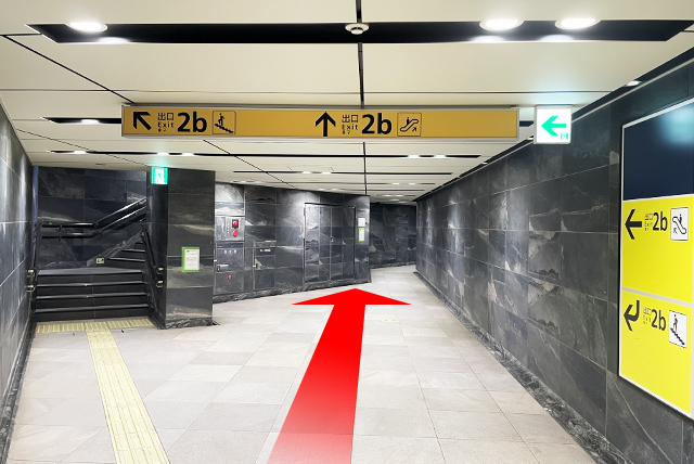 東京メトロ銀座線「虎ノ門駅」からのルート 道順1の写真