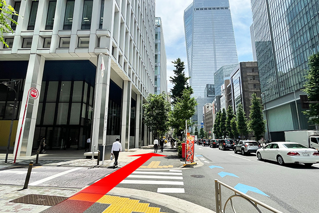 東京メトロ銀座線「虎ノ門駅」からのルート 道順2の写真