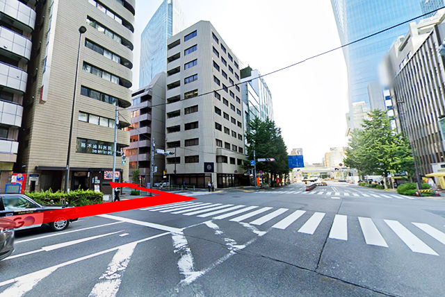 東京メトロ銀座線「虎ノ門駅」からのルート 道順3の写真