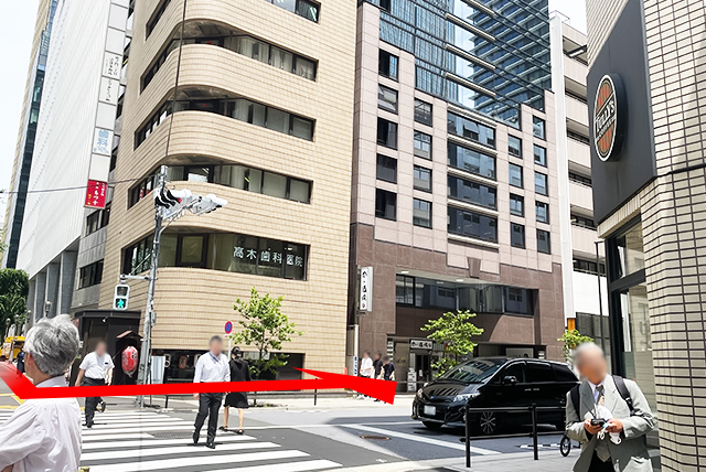 東京メトロ銀座線「虎ノ門駅」からのルート 道順4の写真