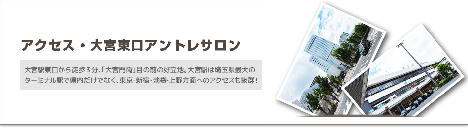 大宮駅東口からのアクセス | 大宮東口アントレサロン